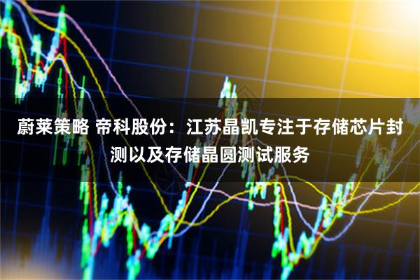 蔚莱策略 帝科股份：江苏晶凯专注于存储芯片封测以及存储晶圆测试服务